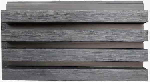 WPC Wall Cladding 3rd Generation Slats Dark Gray