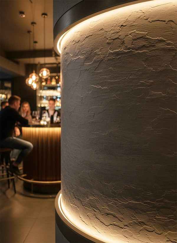 Flexible Stone Wall Panel 3D 101050 Slate 60x120cm Medium Grey