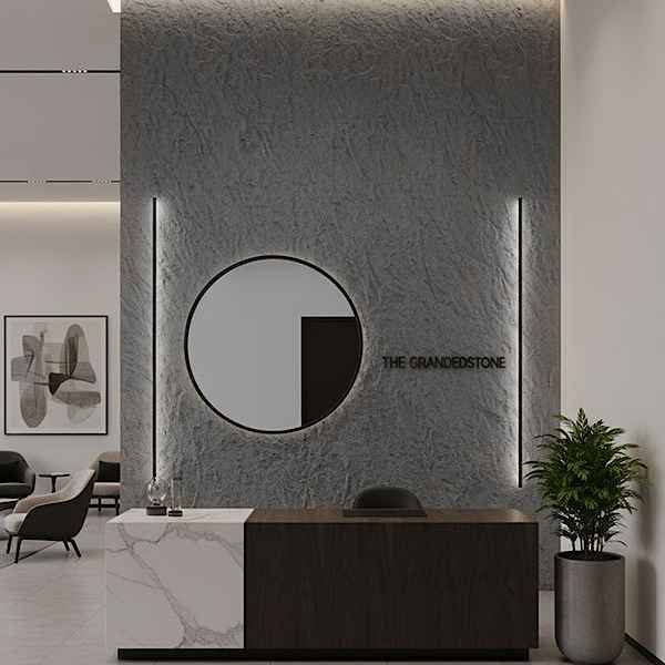 Flexible Stone Wall Panel 3D 108050 Rough Granite 60x120cm Medium Grey