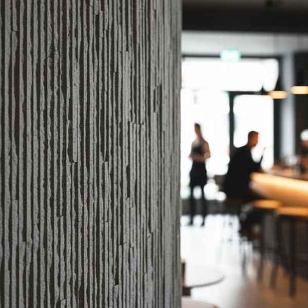 Πάνελ Τοίχου Εύκαμπτης Πέτρας 3D Muretto Stone 60x120cm Γκρι Ανοιχτό