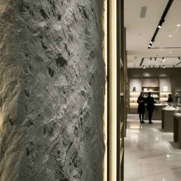 Πάνελ Τοίχου Εύκαμπτης Πέτρας 3D 114050 Star Moon Stone 60x120cm Γκρι