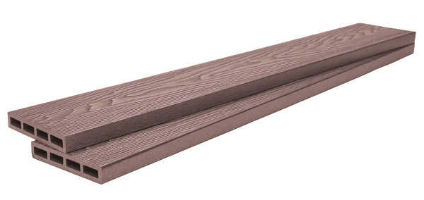 WPC Σανίδες Deck Περίφραξης 2 Όψεων 2x12x360cm LIGHT BROWN