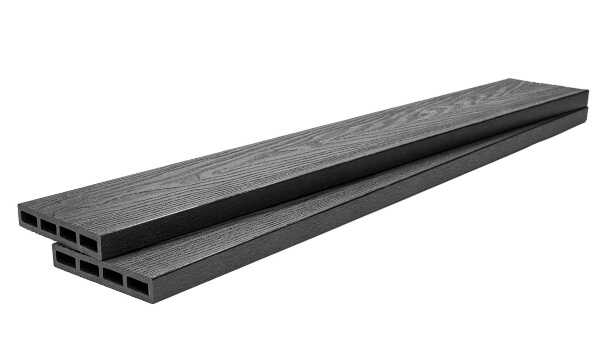 WPC Σανίδες Deck Περίφραξης 2 Όψεων 2x12x360cm DARK GREY