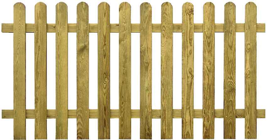 Wooden Garden Fence Smooth Board PREMIUM