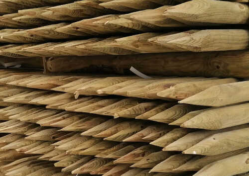 Pointed Raw Pine Pole