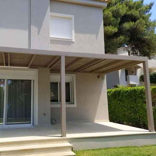 Wall Double Board Wooden Pergola 300x300cm