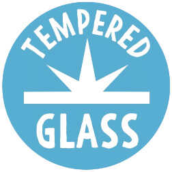 Lasita Maja Tempered Glass Window Logo