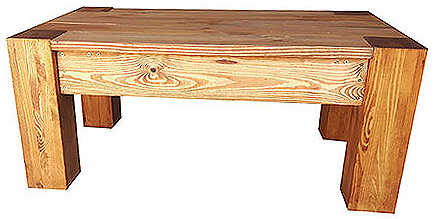 Coffee Τable from Solid Pine 90x45x(Η)45cm